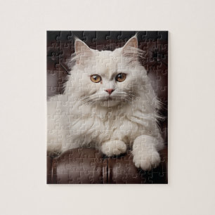Weiße Katze Puzzle