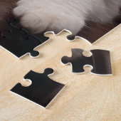 Weiße Katze Puzzle (Seite)