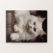 Weiße Katze Puzzle (Horizontal)