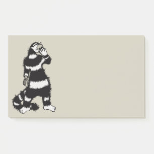 Weiße Katze Schädelmaske Whimsical Gothic Post-it Klebezettel