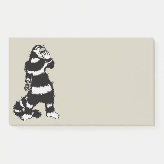 Weiße Katze Schädelmaske Whimsical Gothic Post-it Klebezettel (Vorderseite)