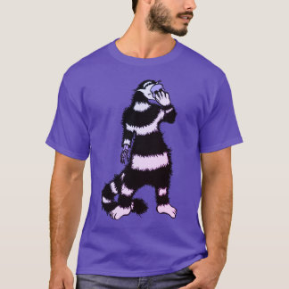 Weiße Katze Schädelmaske Whimsical Gothic T-Shirt