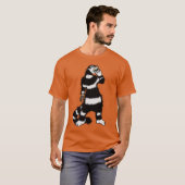 Weiße Katze Schädelmaske Whimsical Gothic T-Shirt (Vorne ganz)