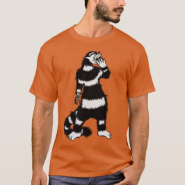 Weiße Katze Schädelmaske Whimsical Gothic T-Shirt