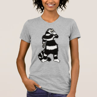 Weiße Katze Schädelmaske Whimsical Gothic T-Shirt