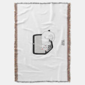 Weiße Katze Schlafen auf der Lasche des Laptop Decke (Vorderseite Vertikal)