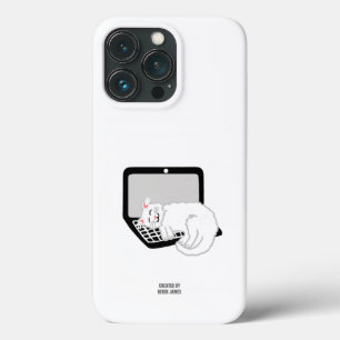 Weiße Katze Schlafen auf Laptop Apple iPhone 13 Pr Case-Mate iPhone Hülle