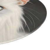 Weiße Katze Schneidebrett (Ecke)