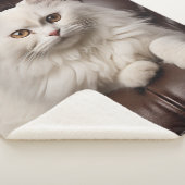 Weiße Katze Sherpadecke (3/4)