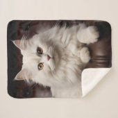 Weiße Katze Sherpadecke (Vorderseite (Horizontal))
