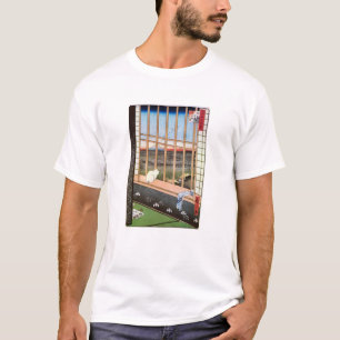 Weiße Katze sitzt am Fenster, Utagawa Hiroshige T-Shirt