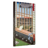 Weiße Katze sitzt durch das Fenster, Utagawa Klemmbrett (Rechts)