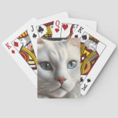 Weiße Katze Spielkarten (Rückseite)