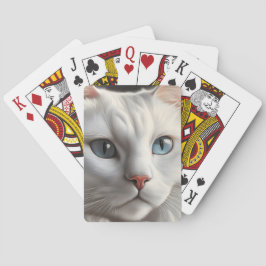 Weiße Katze Spielkarten