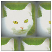 Weiße Katze Stoff (Nahaufnahme)