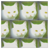Weiße Katze Stoff (Muster)
