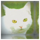 Weiße Katze Stoff (Nahaufnahme)