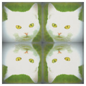 Weiße Katze Stoff (Muster)