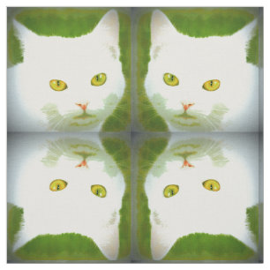 Weiße Katze Stoff