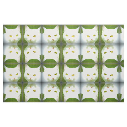 Weiße Katze Stoff (Fat Quarter (45,7 x 55,9 cm))