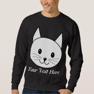 Weiße Katze Sweatshirt