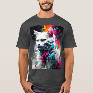 weiße Katze T-Shirt