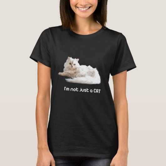 Weiße Katze T-Shirt (Vorderseite)