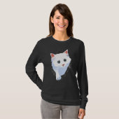 Weiße Katze T-Shirt (Vorne ganz)