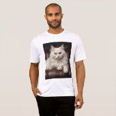 Weiße Katze T-Shirt (Vorne ganz)