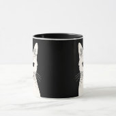 Weiße Katze Tasse (Zentrum)