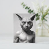 Weiße Katze Typ Postkarte (Stehend Vorderseite)