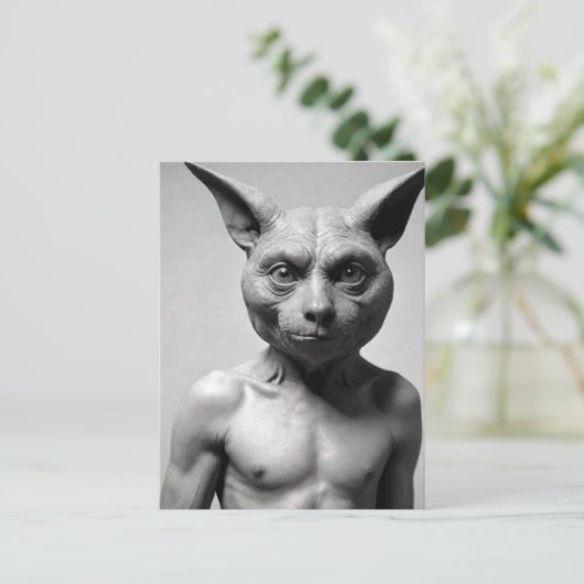 Weiße Katze Typ Postkarte (Stehend Vorderseite)