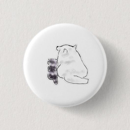 Weiße Katze und Begleiter-Plüschgeschenk Button (Vorderseite)