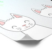Weiße Katze und schwarze Katze Poster (Ecke)