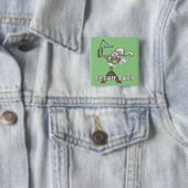 Weiße Katze Unruhestifterin Knopf Button (Beispiel)