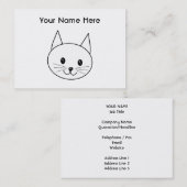 Weiße Katze Visitenkarte (Vorne/Hinten)