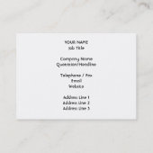 Weiße Katze Visitenkarte (Rückseite)