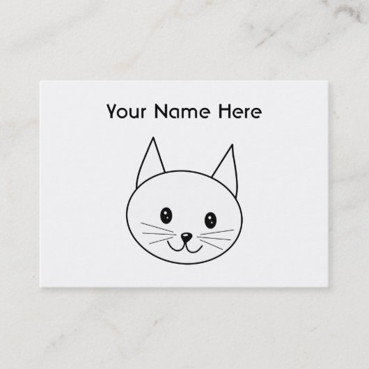 Weiße Katze Visitenkarte (Vorderseite)