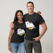 Weiße Katze voller Futter T-Shirt (Unisex)