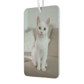 Weiße Katze | Zazzle_Growshop. Autolufterfrischer (Links)