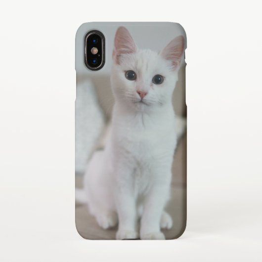 Weiße Katze | Zazzle_Growshop. iPhone Hülle (Rückseite)