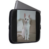 Weiße Katze | Zazzle_Growshop. Laptopschutzhülle (Vorne Rechts)