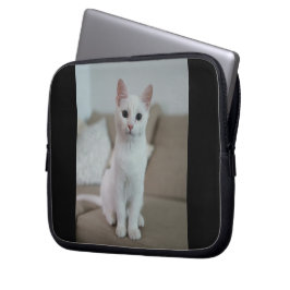 Weiße Katze | Zazzle_Growshop. Laptopschutzhülle