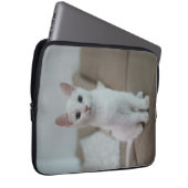 Weiße Katze | Zazzle_Growshop. Laptopschutzhülle (Vorne Rechts)