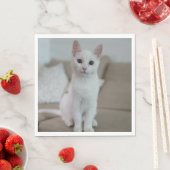 Weiße Katze | Zazzle_Growshop. Serviette (Beispiel)