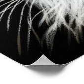 Weiße Katze Zeichnend, harte Pastelle Poster (Ecke)