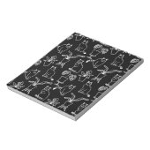 Weiße Katzen auf schwarz Notizblock (Rotiert)