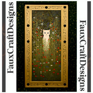 Weiße Katzen Blumen Gold Klimt Stil Decoupage L 13 Seidenpapier