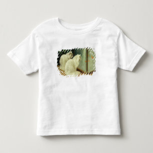 Weiße Katzen, die Goldfisch aufpassen Kleinkind T-shirt