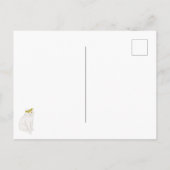 Weiße Katzen Happy Birthday Postkarte (Rückseite)